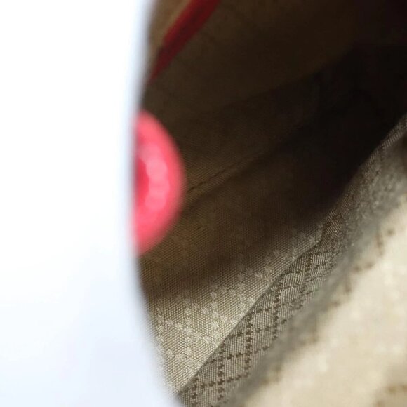 GUCCI Bamboo Backpack Suede Leather Red Gold 003 2058 0030 Auth 129917 - Picture 10 of 16